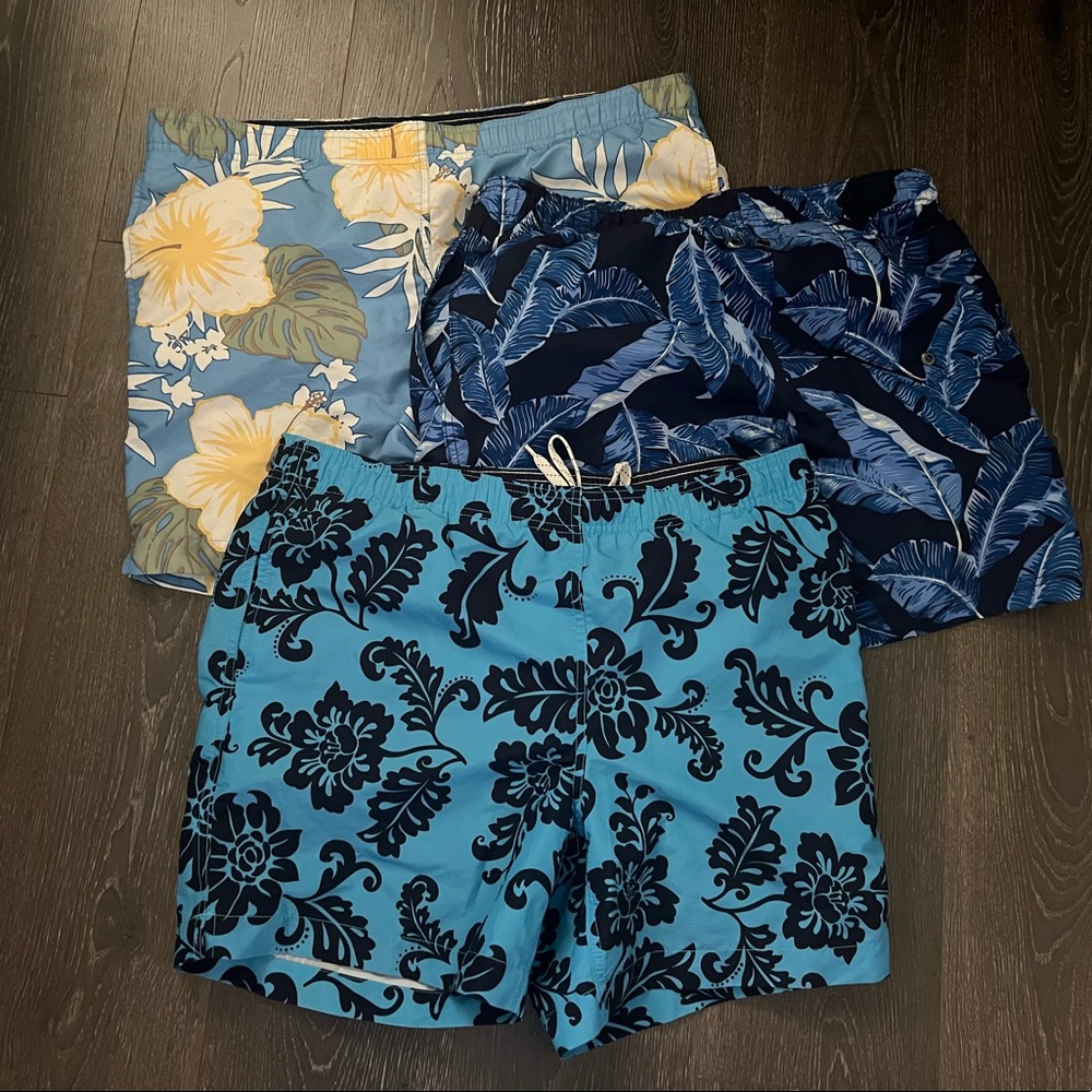 Lot of 3 Men’s Medium Lands’ End Swim Shorts